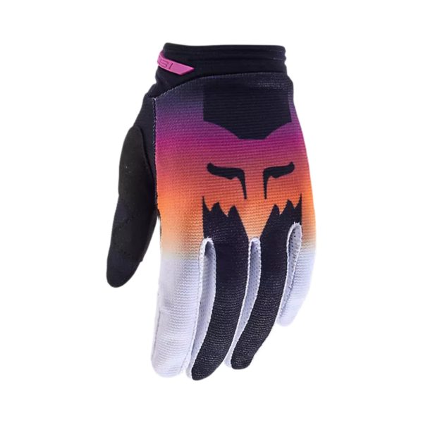 Guantes Moto Fox 180 Flora Mujer Rosado/Negro.