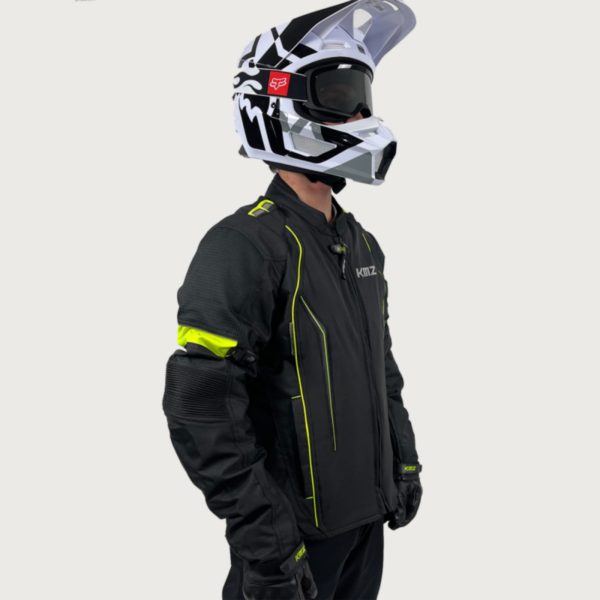 Chaqueta Moto Calle KMZ Racer Negro/Verde - Imagen 2