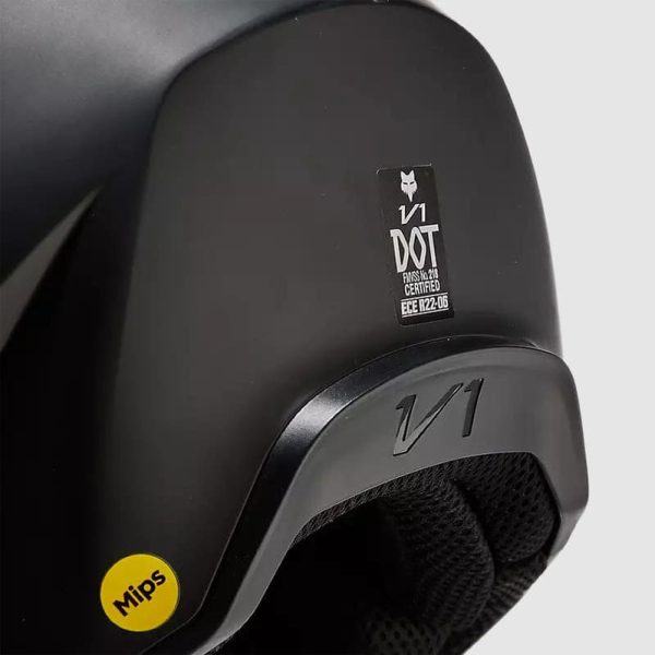 Casco Moto V1 Solid Negro Matte Fox 24 - Imagen 9