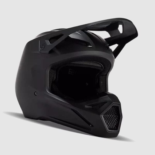 Casco Moto V1 Solid Negro Matte Fox 24 - Imagen 2
