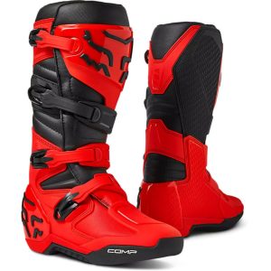 Botas Moto Comp Flo Rojo