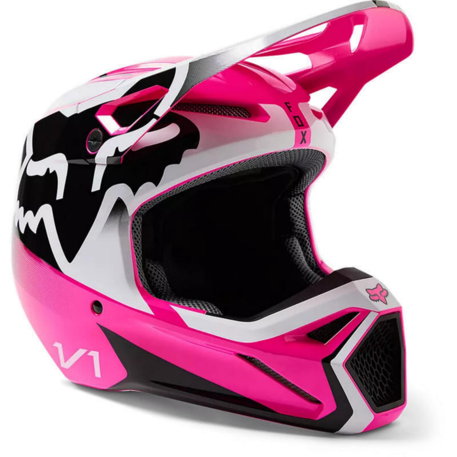 Casco Moto V1 Leed Rosado Fox