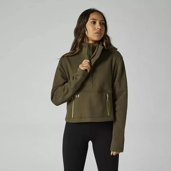 Poleron Lifestyle Mujer Calibrated DWR Verde Fox - Imagen 3