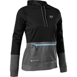 Poleron Bicicleta Mujer Ranger Windbloc® Negro/Gris Fox