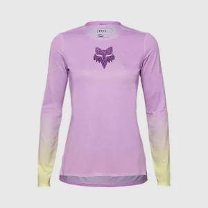 Polera Bicicleta Mujer Flexair TS57 Edicion Limitada Manga Larga Rosado Fox