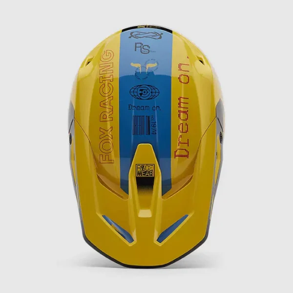 Casco Moto V1 Race Spec Amarillo Fox - Imagen 4