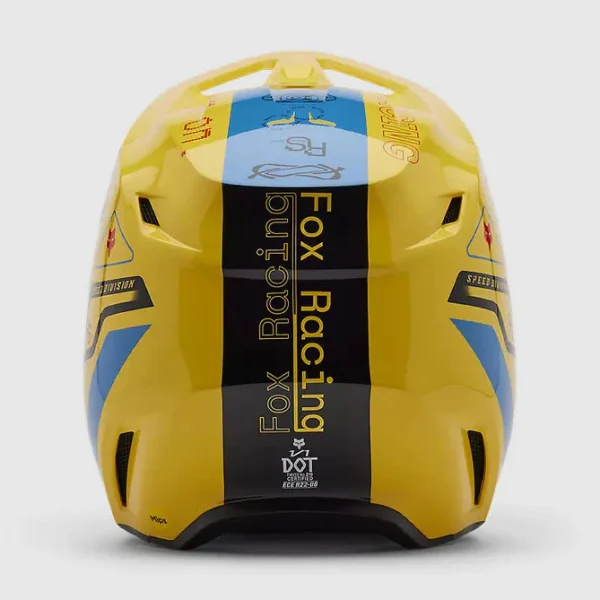 Casco Moto V1 Race Spec Amarillo Fox - Imagen 6