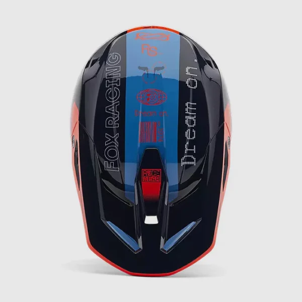 Casco Moto V1 Race Spec Azul Marino Fox - Imagen 3