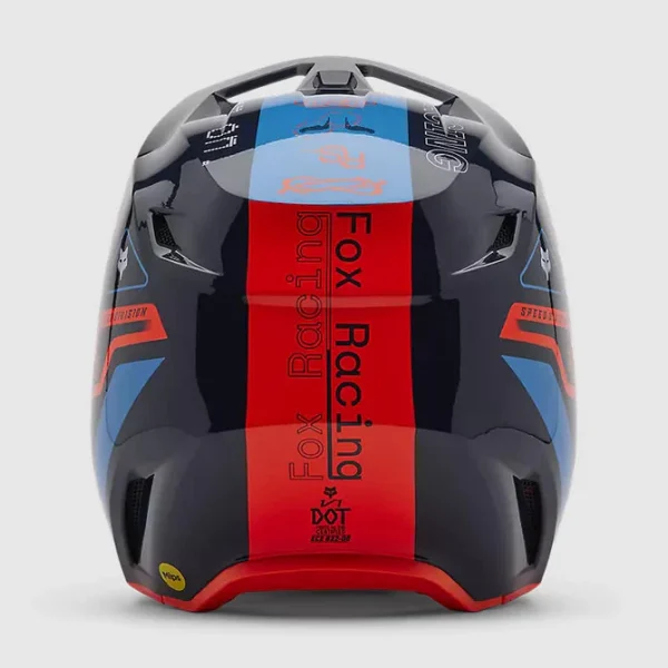 Casco Moto V1 Race Spec Azul Marino Fox - Imagen 4