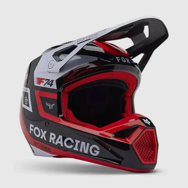 Casco Moto V1 Race Spec Rojo Fox