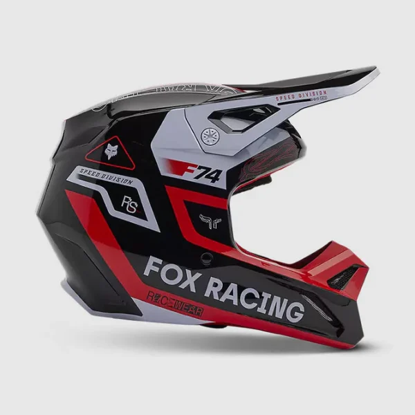 Casco Moto V1 Race Spec Rojo Fox - Imagen 2