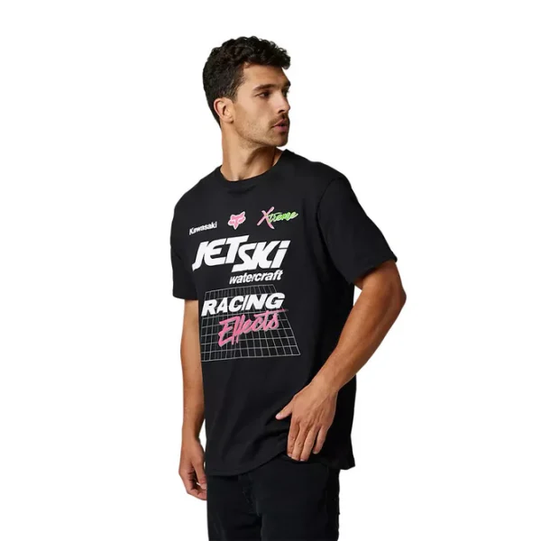 Polera Lifestyle Kawasaki Wet 'N' Wild Negro Fox - Imagen 2