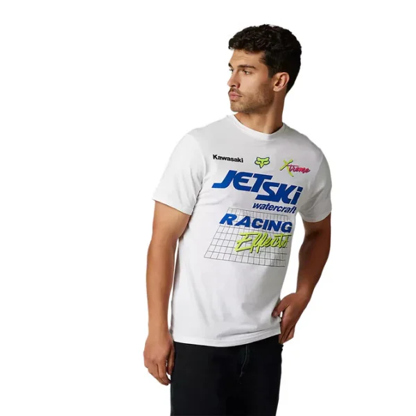 Polera Lifestyle Kawasaki Wet 'N' Wild Blanco Fox - Imagen 2
