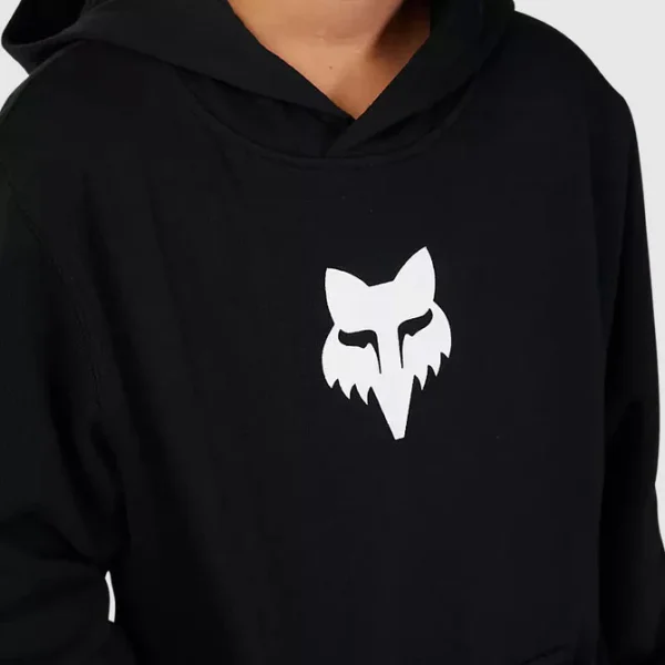 Poleron Lifestyle Niño Canguro Legacy Negro Fox - Imagen 2