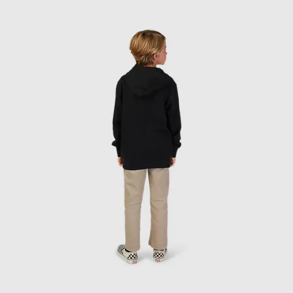 Poleron Lifestyle Niño Canguro Legacy Negro Fox - Imagen 3