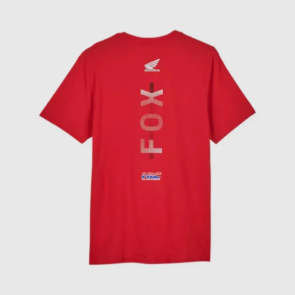 Polera Lifestyle Fox x Honda II Rojo Fox - Imagen 2