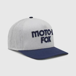Gorro Jockey Lifestyle Mujer Moto-X Corduroy Gris/Azul Fox