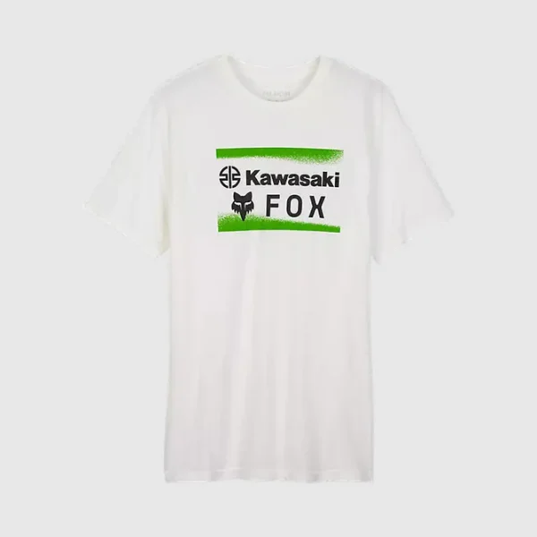 Polera Lifestyle Fox x Kawasaki Premium Blanco Fox
