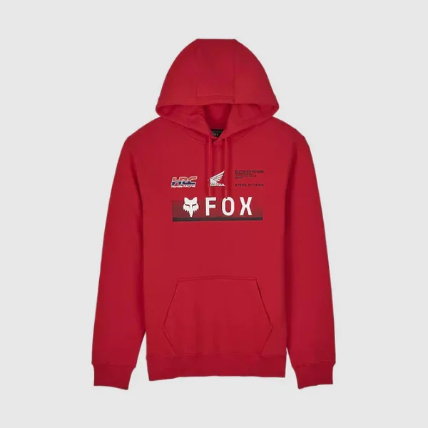 Poleron Lifestyle Canguro Fox x Honda Rojo Fox