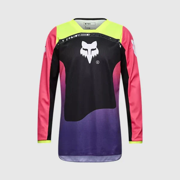 180 Traje Moto Niño Elevated Negro/Rosado Fox - Imagen 3