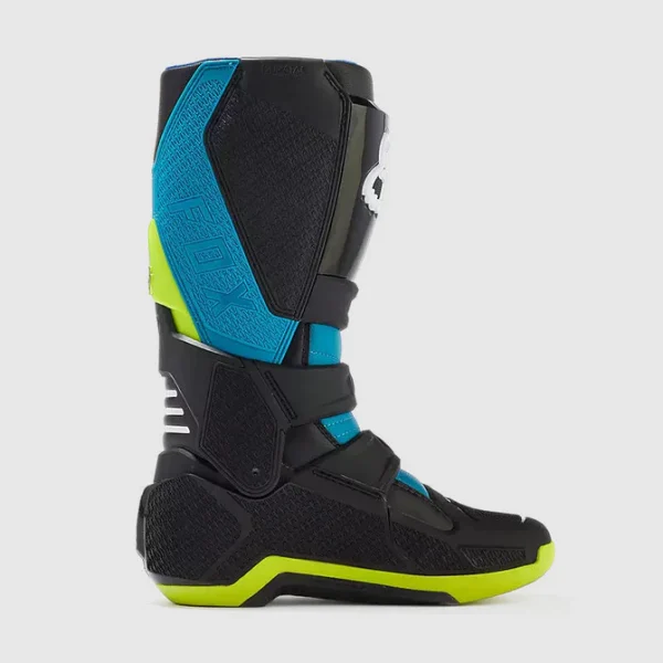 Botas Moto Motion Celeste/Verde Limon Fox - Imagen 2