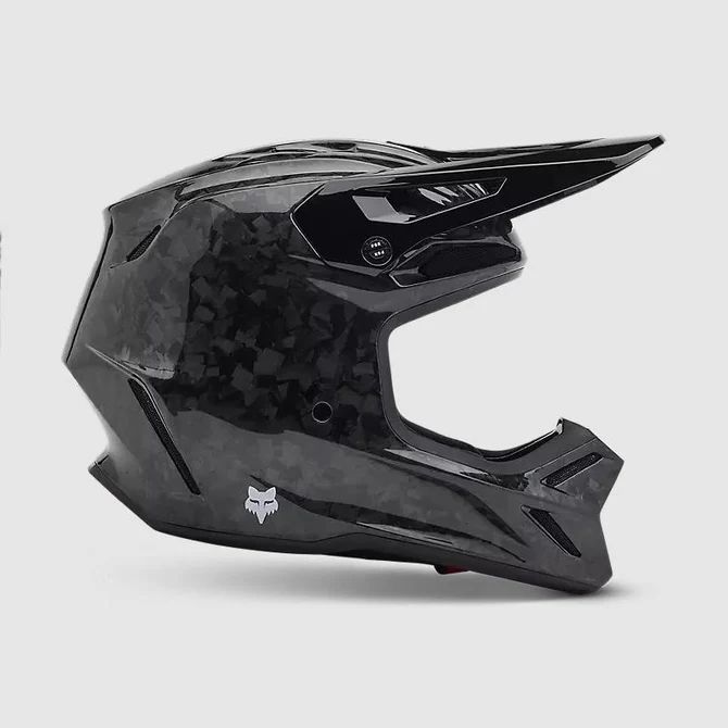 Casco Moto V3 RS Carbon Solid Negro Fox