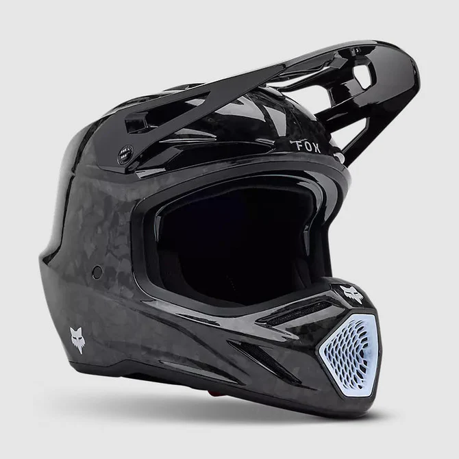 Casco Moto V3 RS Carbon Solid Negro Fox - Imagen 2