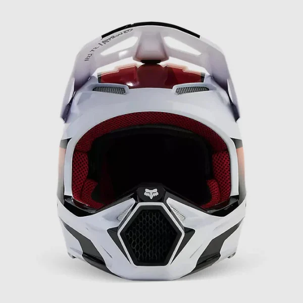 Casco Moto V1 Flora Blanco/Negro Fox - Imagen 6