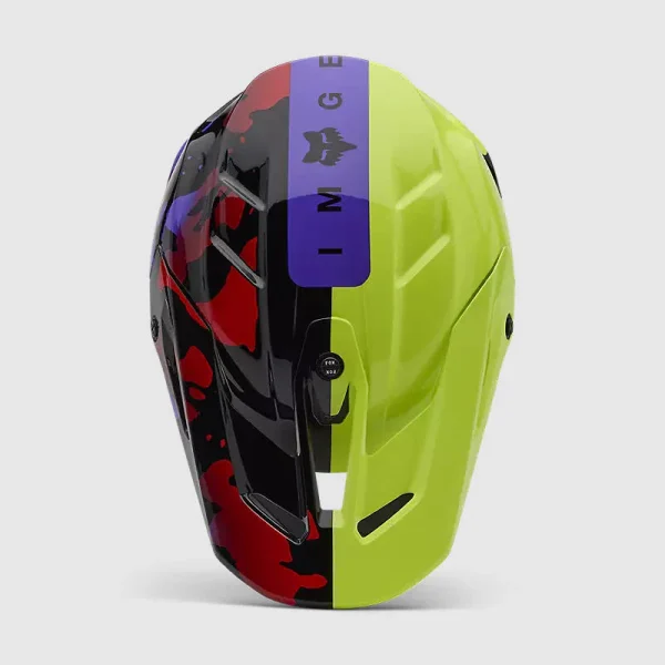 Casco Moto V3 Throttle Amarillo/Negro Fox - Imagen 4