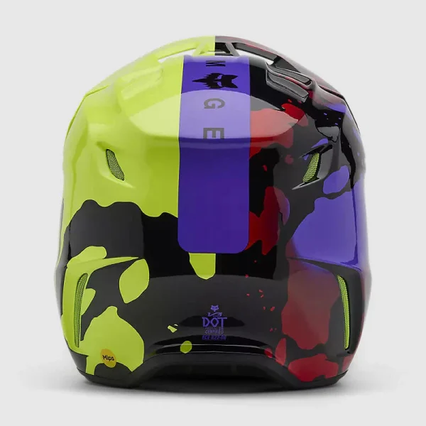 Casco Moto V3 Throttle Amarillo/Negro Fox - Imagen 5