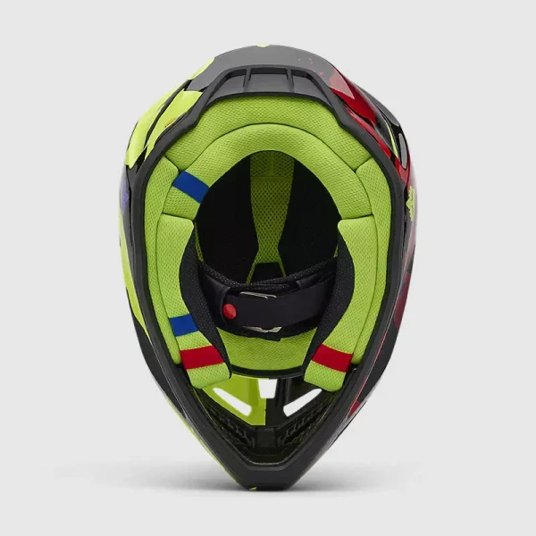 Casco Moto V3 Throttle Amarillo/Negro Fox - Imagen 6