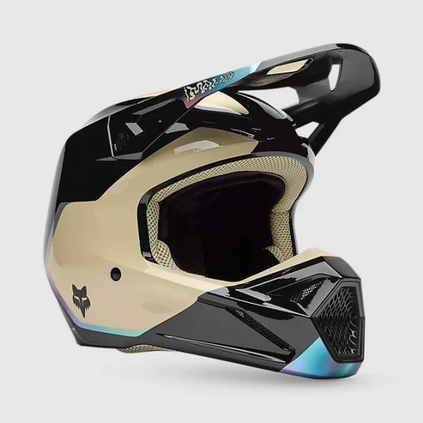 Casco Moto V1 Hello Future Negro/Cafe Fox - Imagen 2