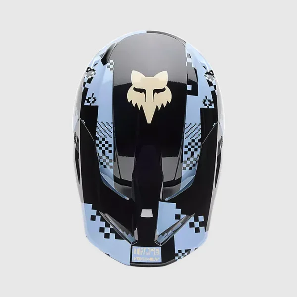 Casco Moto V1 Digi Image Azul Claro Fox - Imagen 3