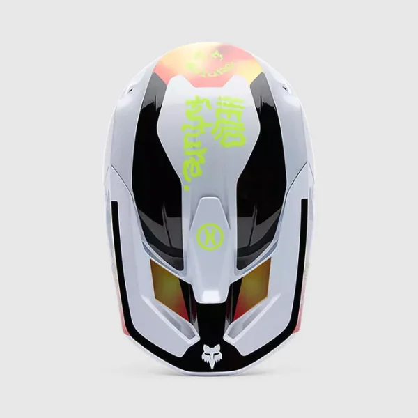 Casco Moto V1 Hello Future Blanco Fox - Imagen 4