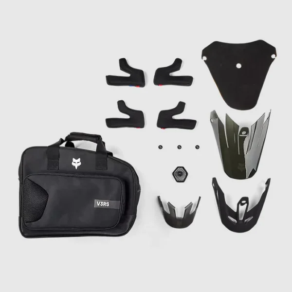 Casco Moto V3 RS Carbon Solid Negro Fox - Imagen 7