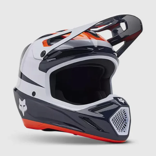 Casco Moto V3 Divider Azul/Blanco Fox - Imagen 2
