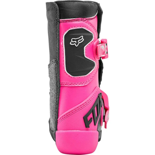 Botas Moto Infantil Comp K Negro/Rosado Fox - Imagen 3