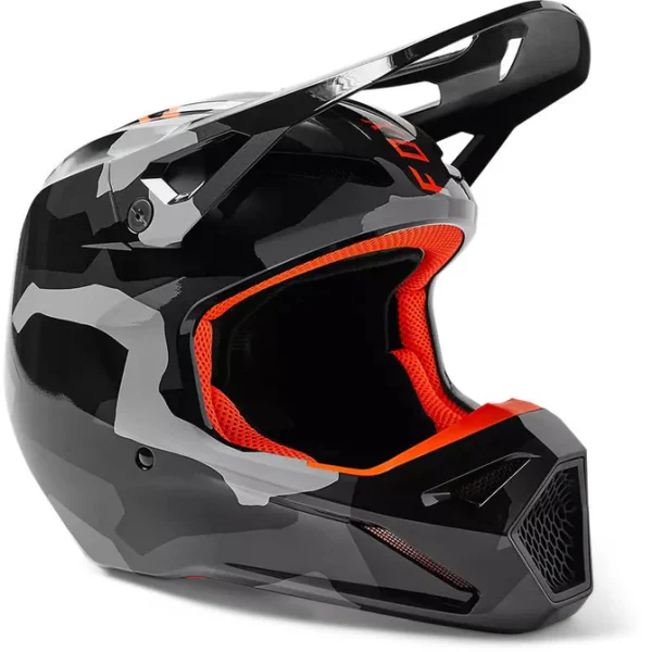 Casco Moto V1 Bnkr Camo Negro Fox