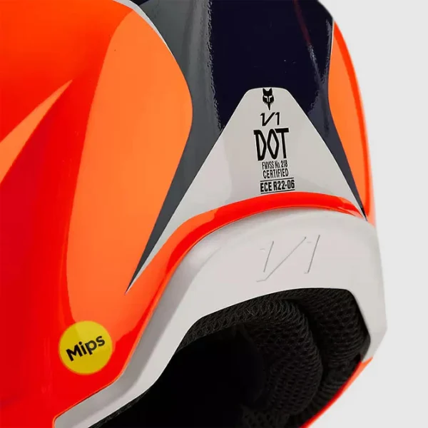 Casco Moto V1 Nitro Naranjo Fox - Imagen 6