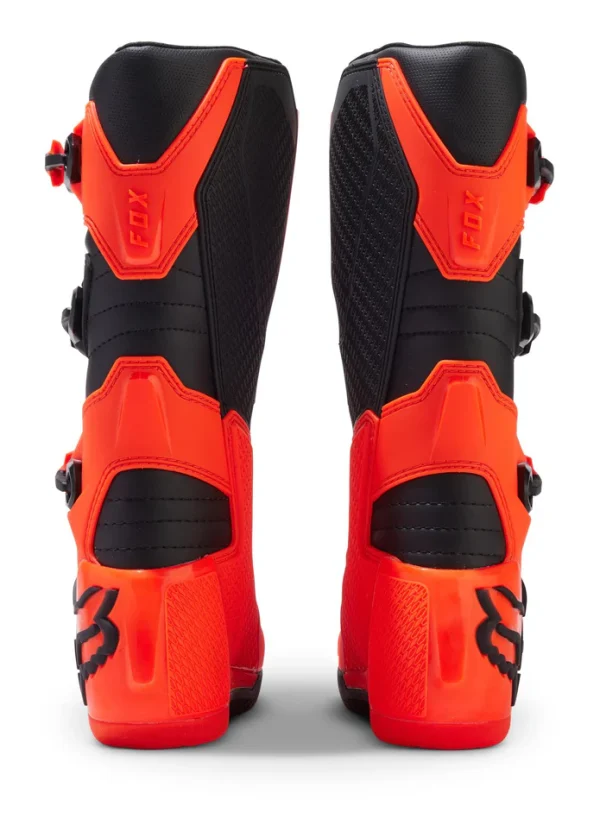 Botas Moto Niño Comp Naranjo Fluor Fox - Imagen 4