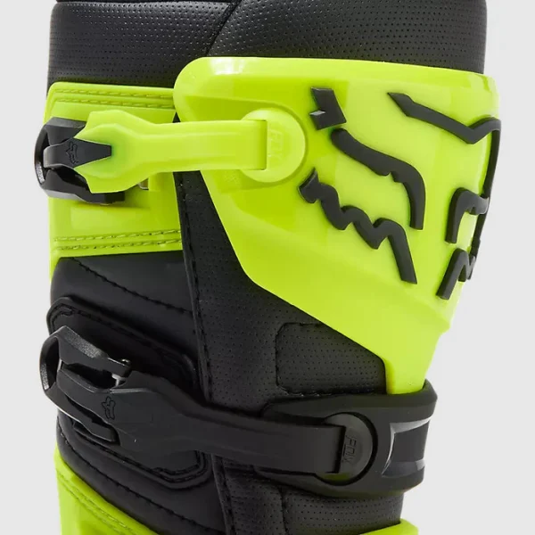 Botas Moto Niño Comp Amarillo Fluor Fox - Imagen 3