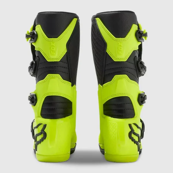 Botas Moto Niño Comp Amarillo Fluor Fox - Imagen 4
