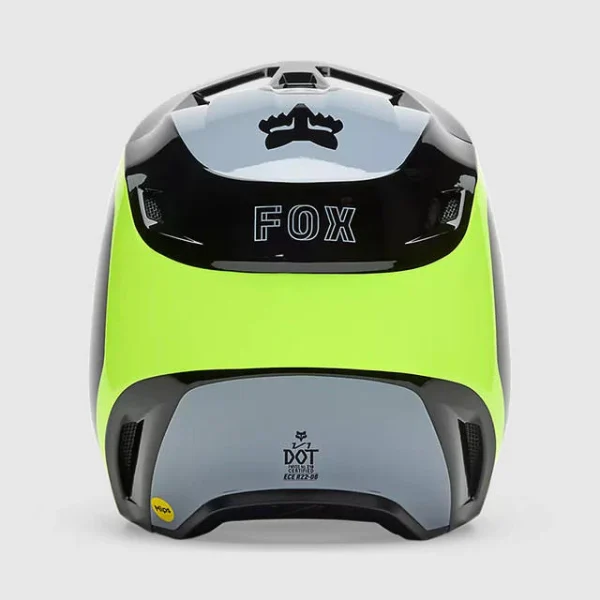 Casco Moto V1 Flow Negro/Amarillo Fox - Imagen 2