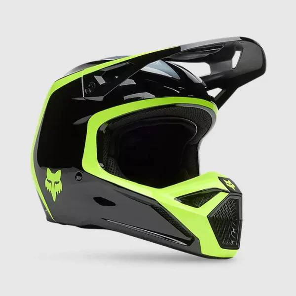 Casco Moto V1 Flow Negro/Amarillo Fox