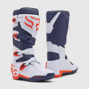 Botas Moto Comp Blanco/Morado Fox
