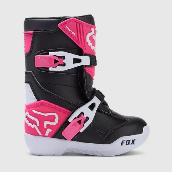 Botas Moto Infantil Comp Negro/Rosado Fox - Imagen 2