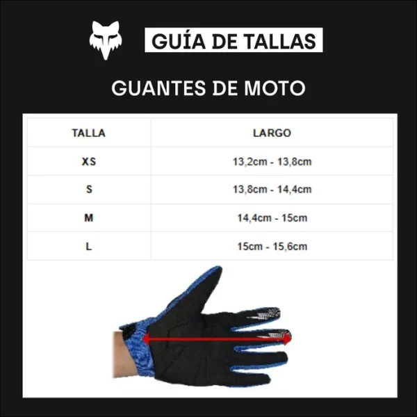 Guantes Moto Race Spec Azul Fox - Imagen 3