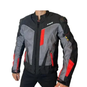 Chaqueta Moto Calle Mesh Gris/Rojo KMZ