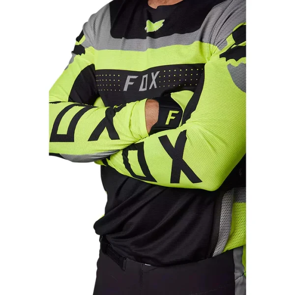 Polera Moto Flexair Efekt Negro/Amarillo/Gris Fox - Imagen 2