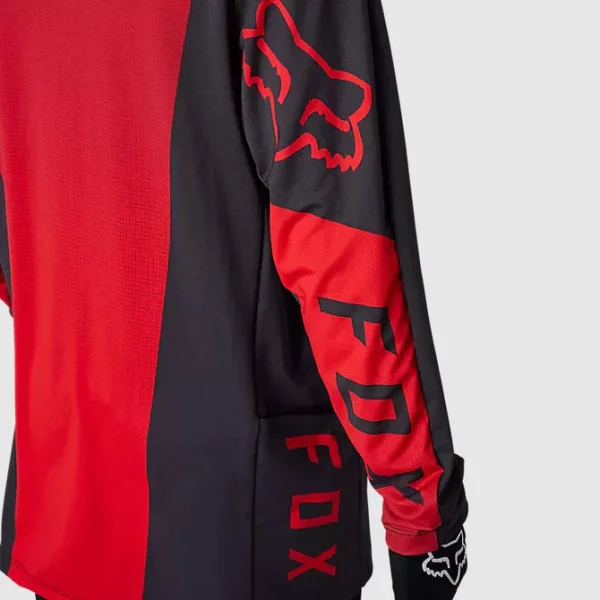 Polera Moto Niño Ranger Drive Krux SXS Con Cuello Rojo Fox - Imagen 6